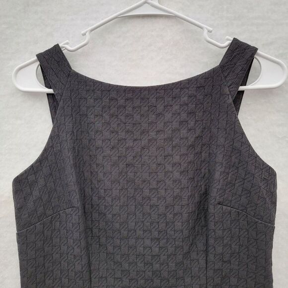 Talbots Womens 4 Sleeveless Midi Dress Criss Cross Back Straps Black Cocktail - Picture 3 of 14